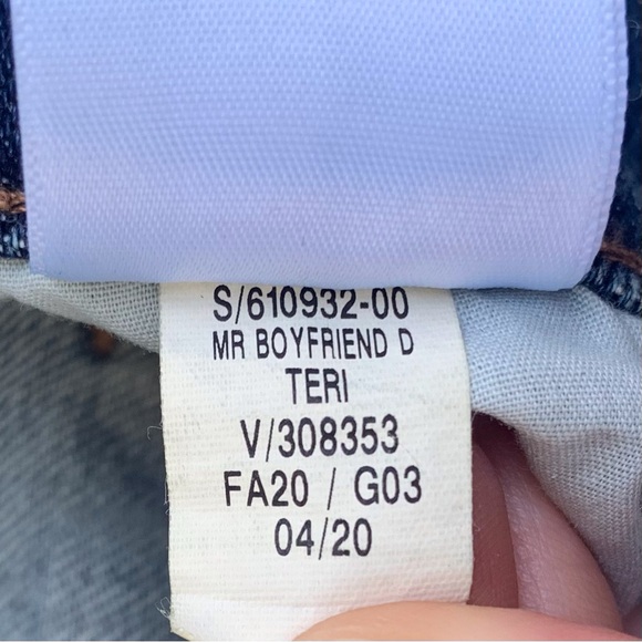 Dark-Wash Denim Mid-Rise Boyfriend Straight Jeans - Picture 10 of 11